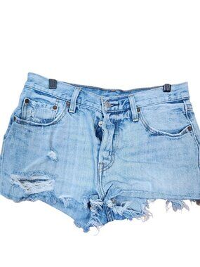 Levis Premium denim Jean Cut off Button Fly Booty Shorts Womens Size 28